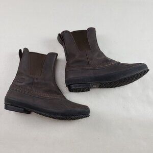 Ugg Romosa Leather Waterproof Boot Mens 9.5 Brown Chelsea Slip On Winter Rain